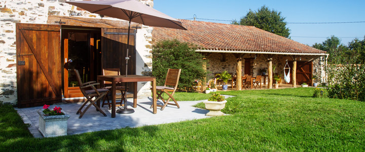 Terrasse en pavés béton