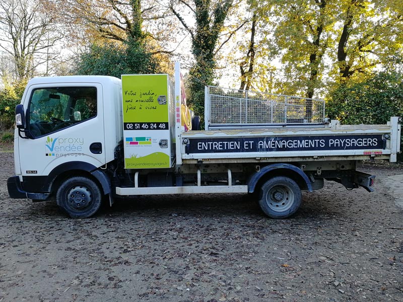 Paysagistes Vendée, camion Proxy Vendée Paysages